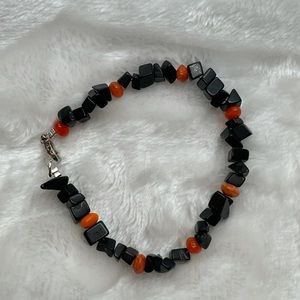 Genuine Stone Black Jasper Bracelet Charlottesville Middle School Halloween